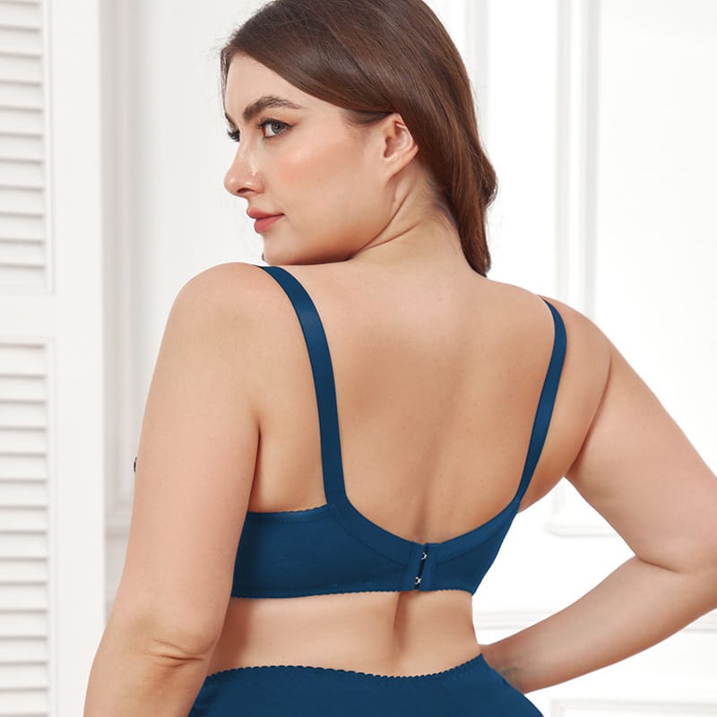 Plus Size Lace Full-Cup Bra for Women with wire– Ultra-Thin Breathable Everyday Lingerie