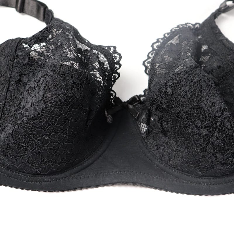 Plus Size Lace Full-Cup Bra for Women with wire– Ultra-Thin Breathable Everyday Lingerie