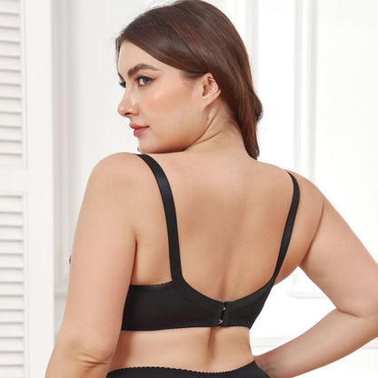Plus Size Lace Full-Cup Bra for Women with wire– Ultra-Thin Breathable Everyday Lingerie