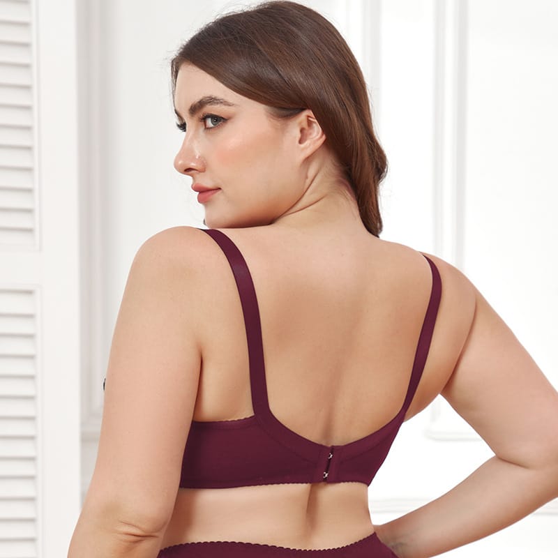 Plus Size Lace Full-Cup Bra for Women with wire– Ultra-Thin Breathable Everyday Lingerie