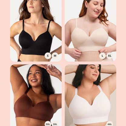 Seamless Supportive Bra for Women Without Wire – Comfortable Push-Up Side Support Shaping Bra (Plus Size Available)