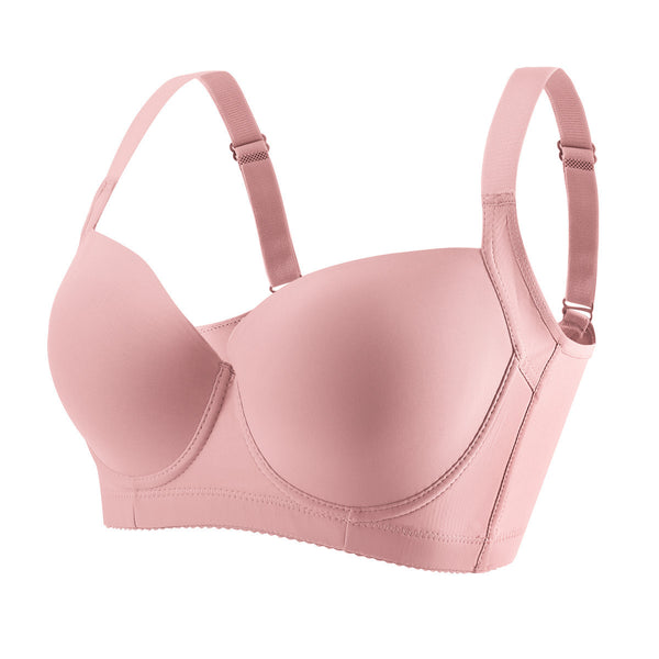 Seamless Plus Size Bra for Women – Memory Wire Support, Full Coverage Invisible Back Smoothing Bra