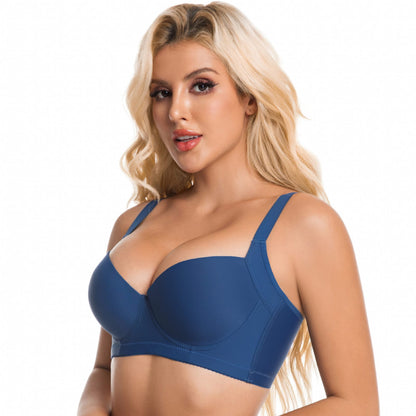 Seamless Plus Size Bra for Women – Memory Wire Support, Full Coverage Invisible Back Smoothing Bra