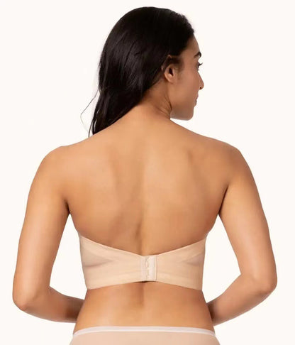 Plus Size Strapless Backless Bra for Women – Seamless Low Back Convertible Bra with Detachable Straps