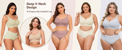 Wireless Seamless Plus Size Sports/Regular  Bra for Women