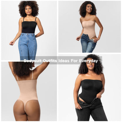 Seamless Strapless Shapewear Bodysuit – Tummy & Waist Control
