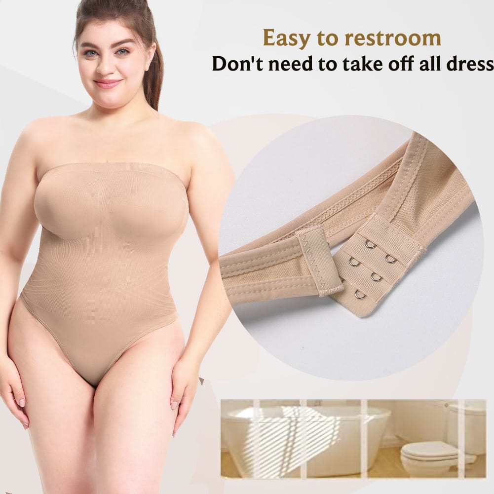 Seamless Strapless Shapewear Bodysuit – Tummy & Waist Control