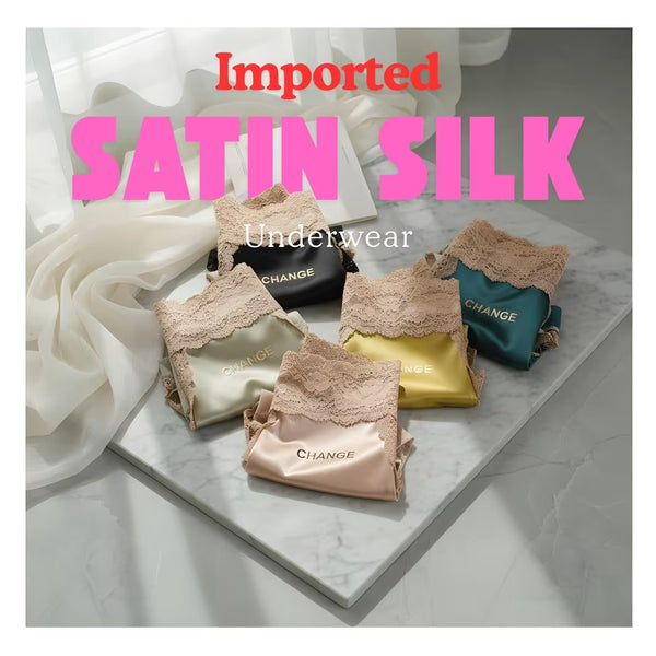Satin Silk Mid-Waist Antibacterial Women’s Underwear