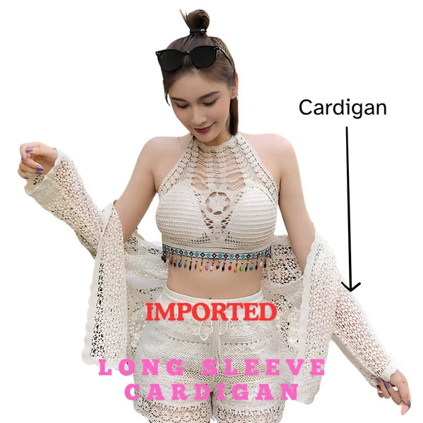 Cardigan for Women – Long Sleeve Lightweight Autumn Cardigan Hollow Knit