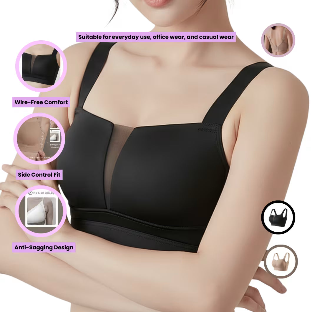 Ultra-Thin Seamless Full-Cup Bra for Women – Push-Up Support, Anti-Sagging, Plus Size Comfort Bra