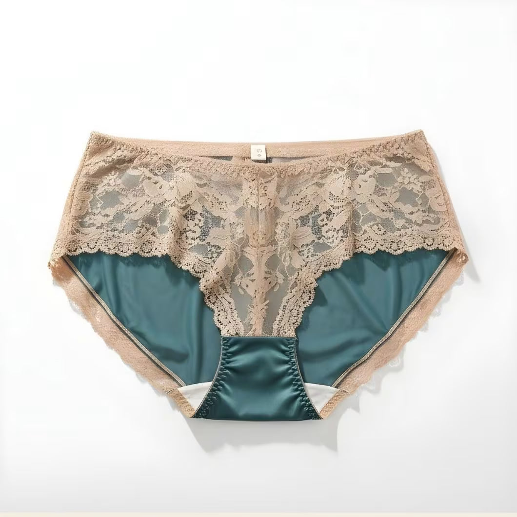 Satin Silk Mid-Waist Antibacterial Women’s Underwear