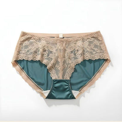 Satin Silk Mid-Waist Antibacterial Women’s Underwear