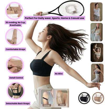Seamless Sports Bra for Women – Wire-Free Support Bra for Big Breasts