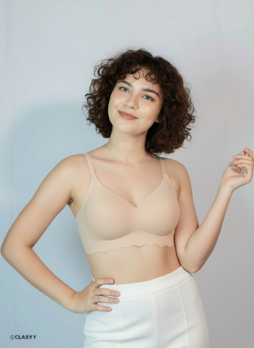 Seamless Ice Silk Sport Bra - Upper Support, Back Wrapped, Comfortable & Anti-Sagging