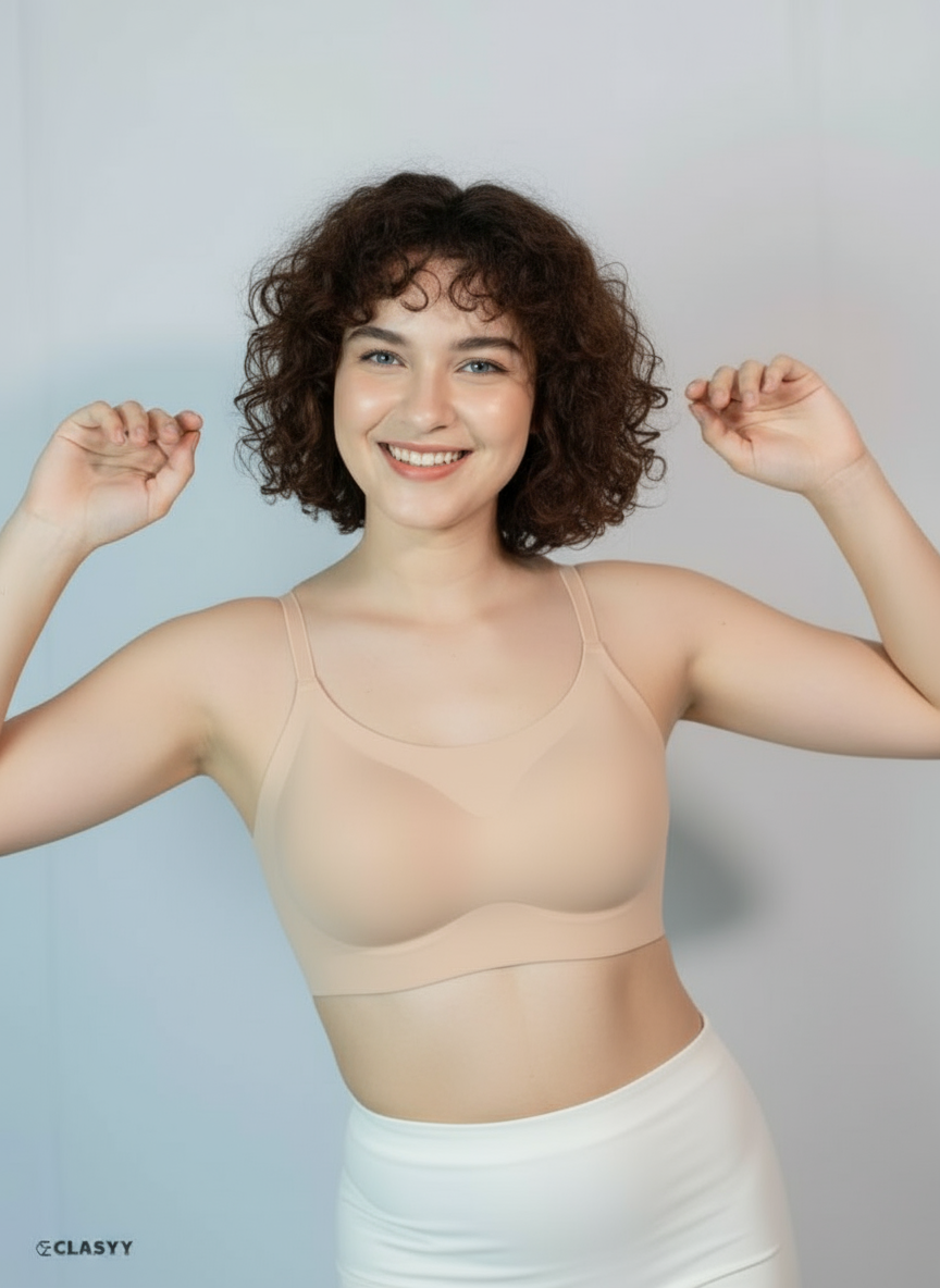 Seamless Ice Silk Sport Bra - Upper Support, Back Wrapped, Comfortable & Anti-Sagging