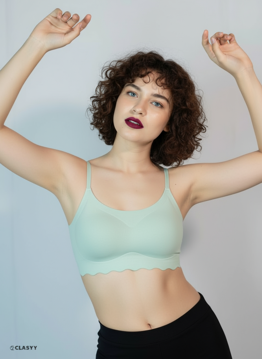 Seamless Ice Silk Sport Bra - Upper Support, Back Wrapped, Comfortable & Anti-Sagging