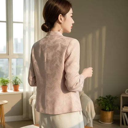 Winter Jacket for Girls – Elegant Jacquard Nine-Quarter Sleeve Coat | Clasyy