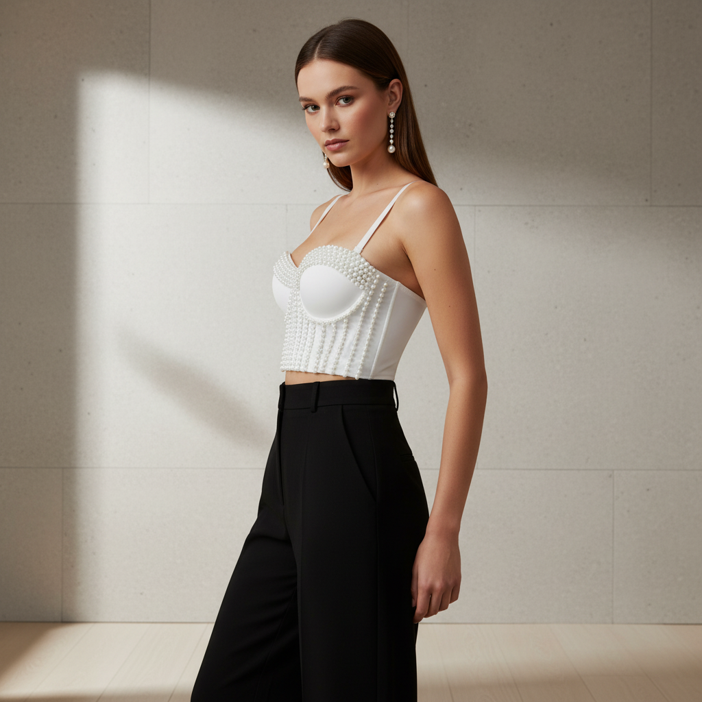 Slim Fit Camisole Top for Women – Padded Innerwear Vest Sleeveless Crop Tank