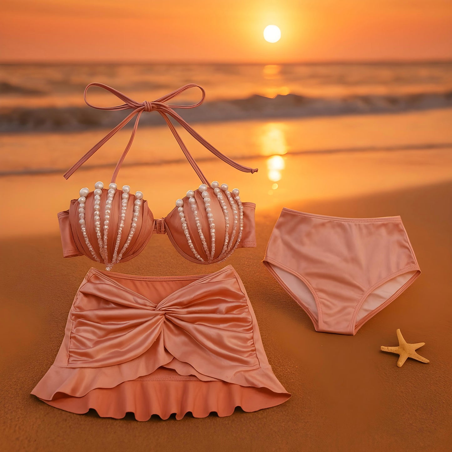 Mermaid Shell Pearl Bikini Set