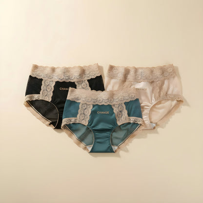 Satin Silk Mid-Waist Antibacterial Women’s Underwear