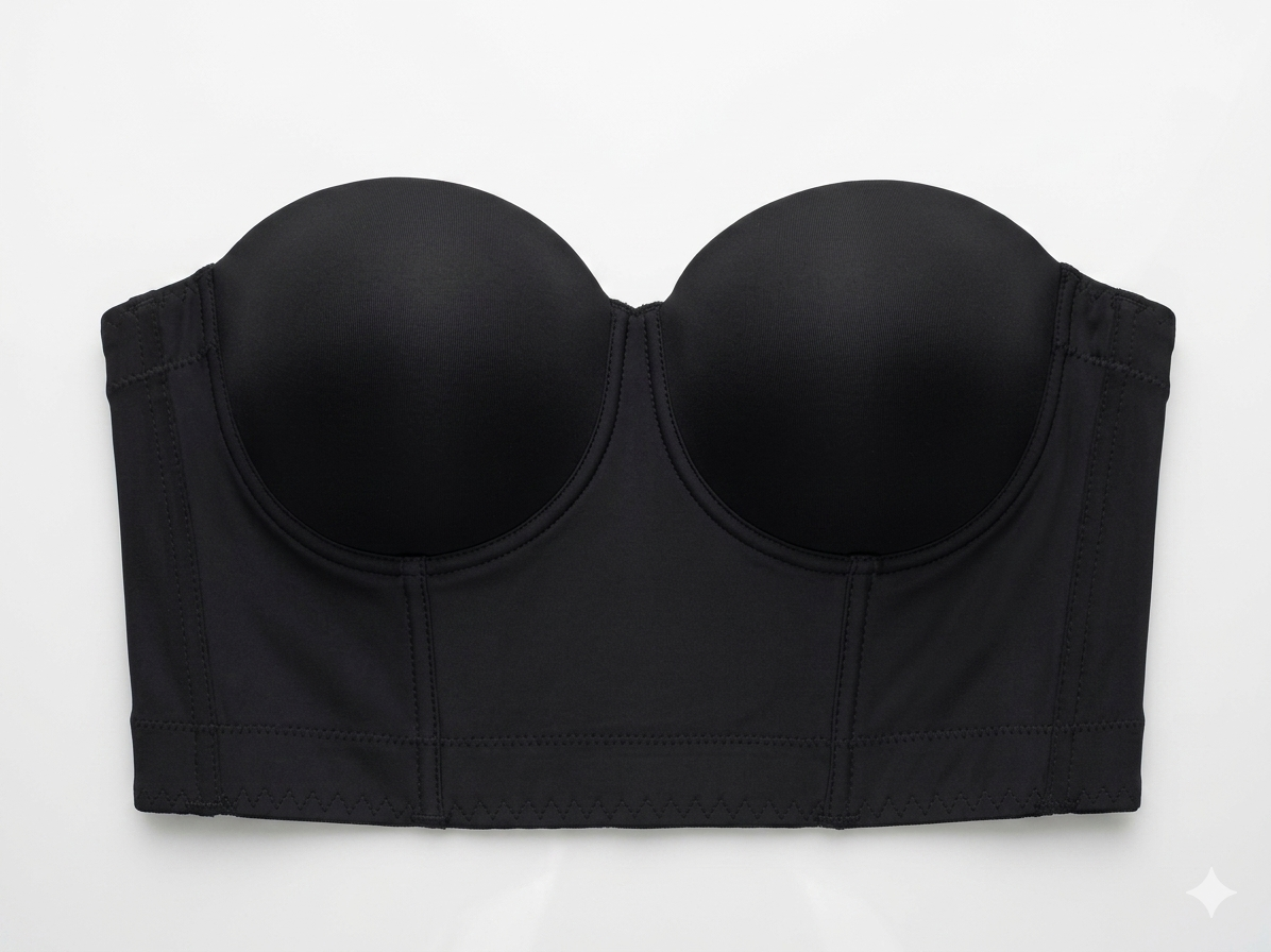 Plus Size Strapless Backless Bra for Women – Seamless Low Back Convertible Bra with Detachable Straps