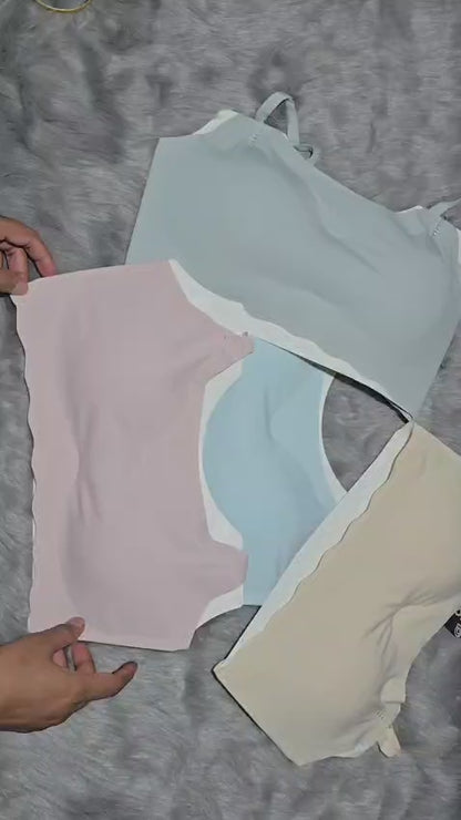 Seamless Ice Silk Sport Bra - Upper Support, Back Wrapped, Comfortable & Anti-Sagging