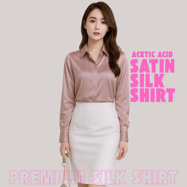 Acetic Acid Satin Silk Shirt High-end Shirt Spring and Summer